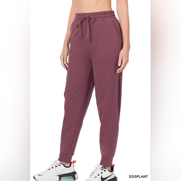 DELIGHTFUL DRAPE FRENCH TERRY JOGGER PANTS
